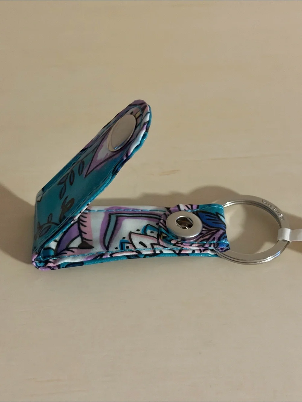 Vera Bradley-Loop Keychain in Peacock Garden (NWT)